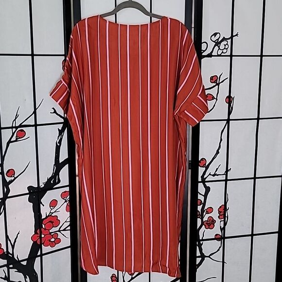 STINE GOYA Boxy SILK Blend Pink/Orange Mini Dress - Picture 5 of 9